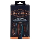 King C. Gillette Kit Regolabarba Tagliacapelli + 3 Pettini Regolatori Lunghezza Intercambiabili